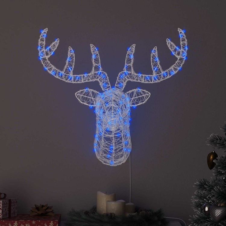 Vidaxx tête de cerf avec 140 LED bleu 68 x 36,5 x 62,5 cm acrylique