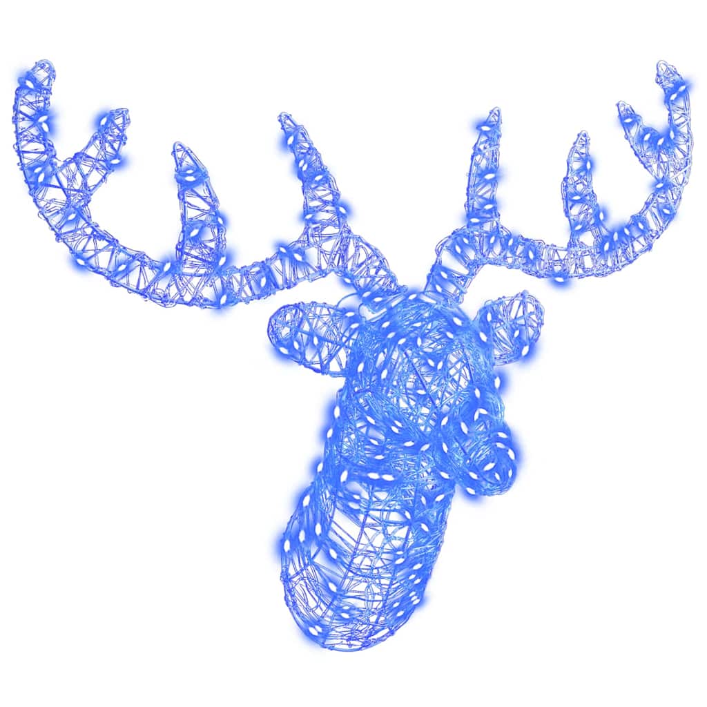 Vidaxx tête de cerf avec 140 LED bleu 68 x 36,5 x 62,5 cm acrylique