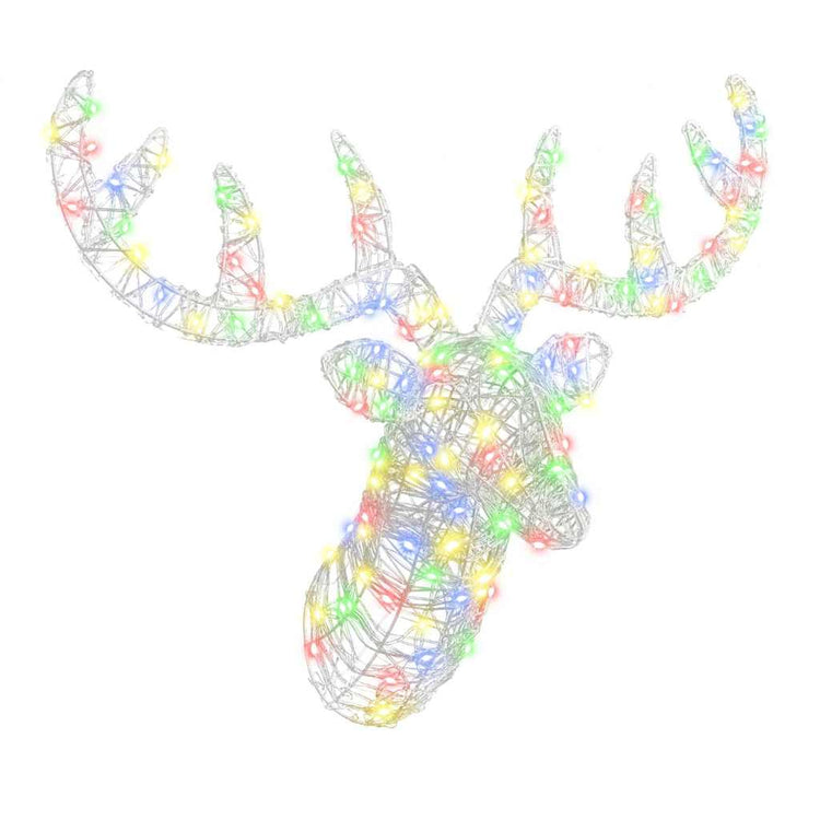 Vidaxx tête de cerf avec 140 LED colorées 68 x 36,5 x 62,5 cm acrylique