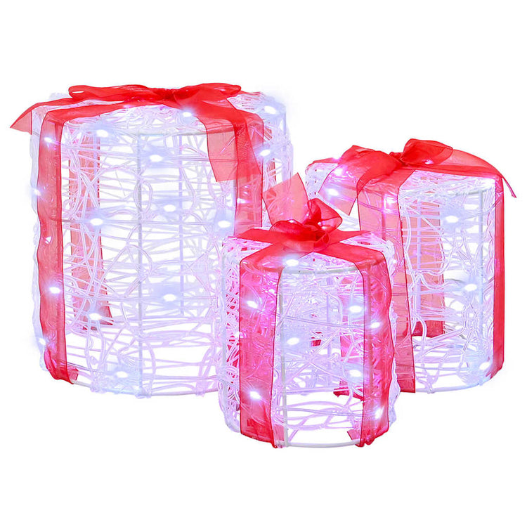 Vidaxx décoration pour coffret cadeau 3 pcs blanc froid 20 x 20 x 21 cm acrylique
