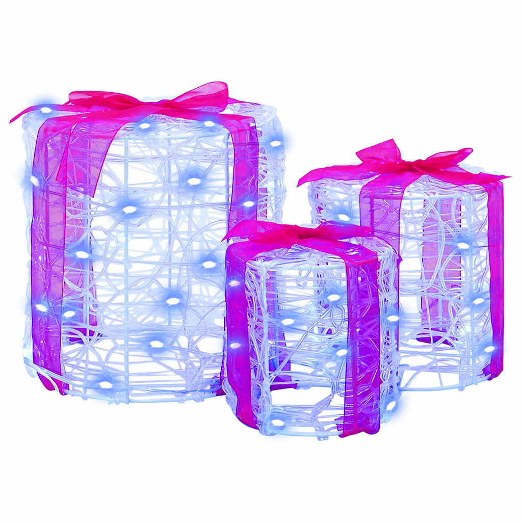 Vidaxx décoration pour coffret cadeau 3 pcs bleu 20 x 20 x 21 cm acrylique