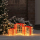 Vidaxxl coffret cadeau avec 60 LED 3 pcs blanc chaud 20 x 20 x 20 cm acrylique