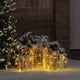 Vidaxxl coffret cadeau avec 60 LED 3 pcs blanc chaud 20 x 20 x 20 cm capuchon