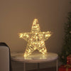VidaXL étoile 3D avec 50 LED blanc chaud 55 x 52,5 x 9 cm rotin