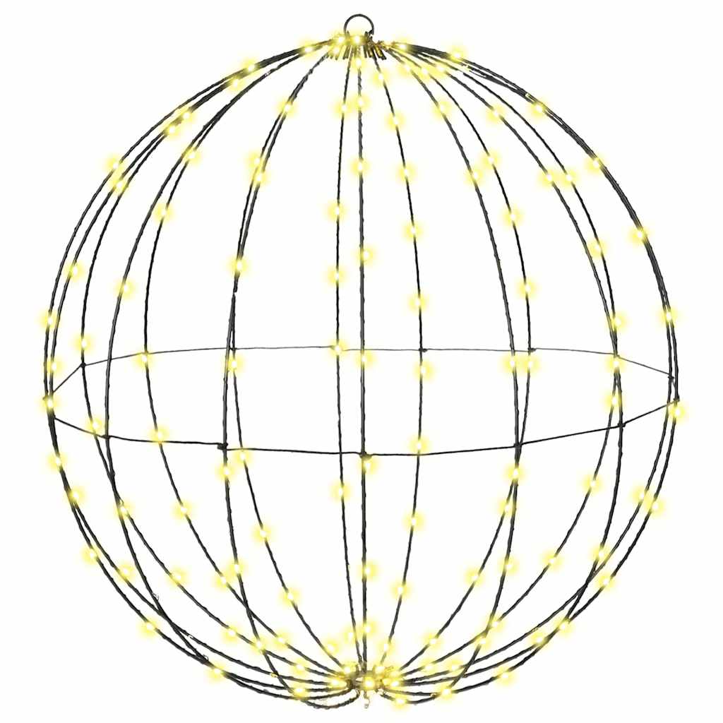Vidaxxl boule avec 192 LED blanc chaud 59,5 x 59,5 x 63 cm métal