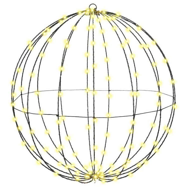 Vidaxxl boule avec 192 LED blanc chaud 59,5 x 59,5 x 63 cm métal
