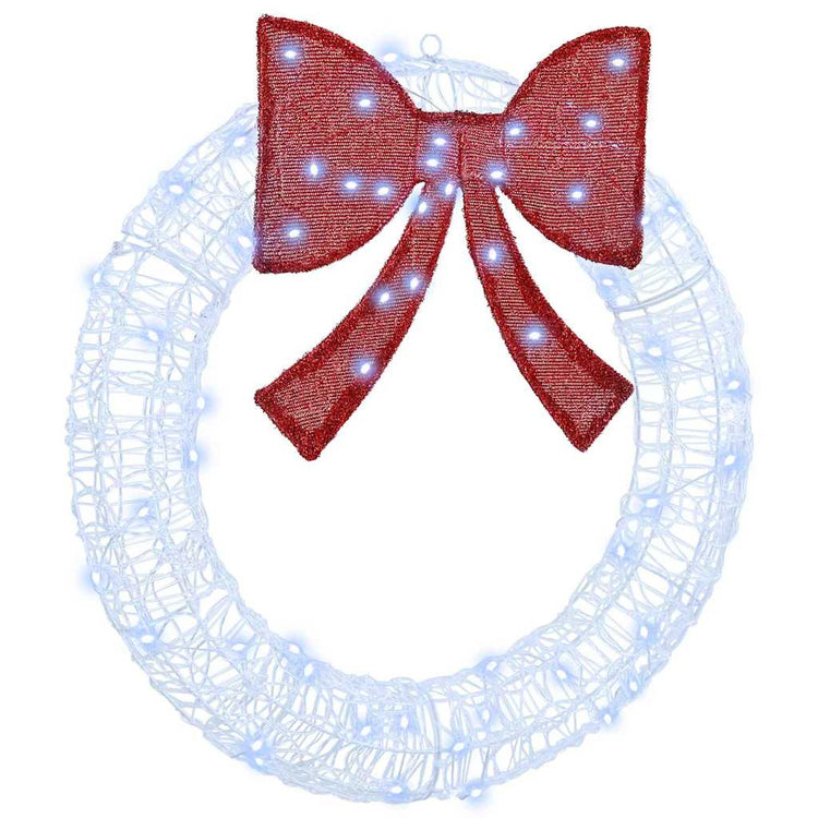 Couronne Vidaxx avec 60 LED blanc froid 76 x 76 x 8,5 cm acrylique