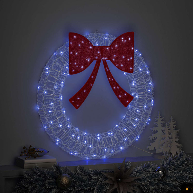 Vidaxx couronne avec 60 LED bleu 76 x 76 x 8,5 cm acrylique