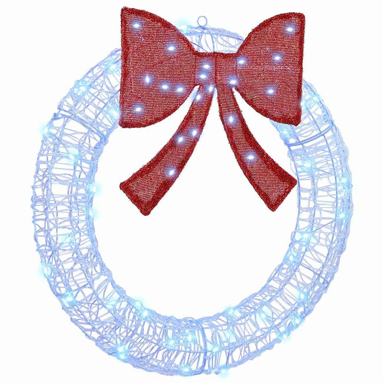 Vidaxx couronne avec 60 LED bleu 76 x 76 x 8,5 cm acrylique
