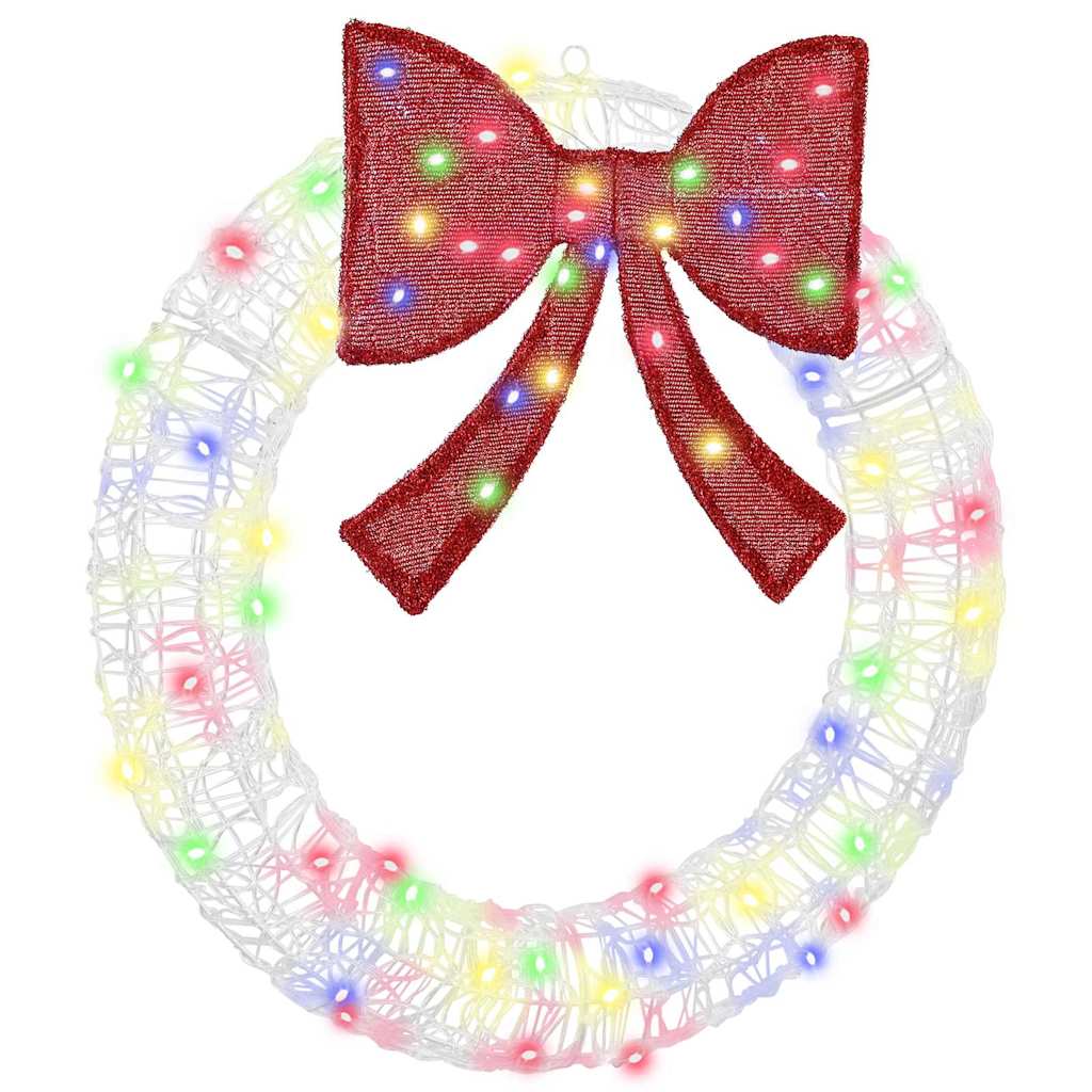 Couronne Vidaxx avec 60 LED multicolores 76 x 76 x 8,5 cm acrylique