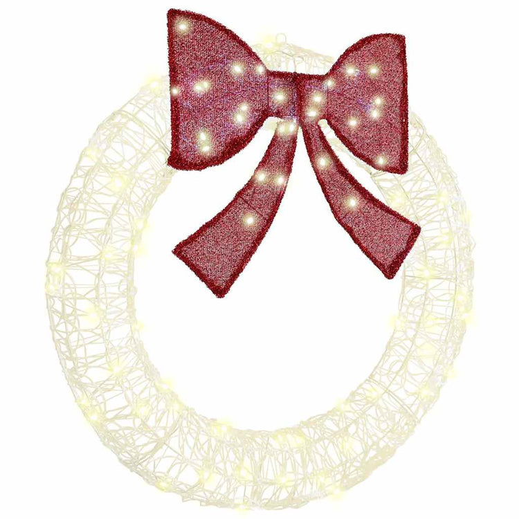 Couronne Vidaxx avec 80 LED blanc chaud 92 x 92 x 9,5 cm acrylique