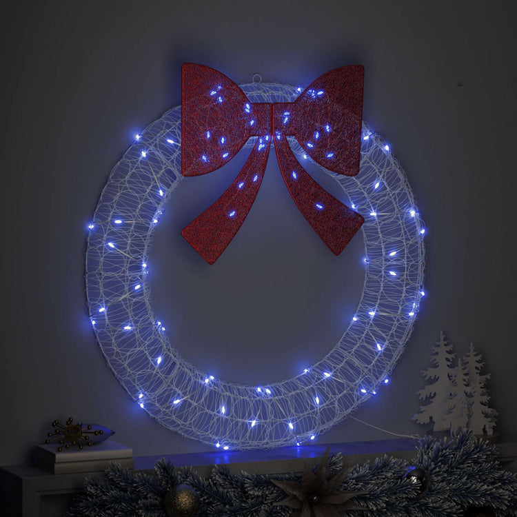 Vidaxx couronne avec 80 LED bleu 92 x 92 x 9,5 cm acrylique