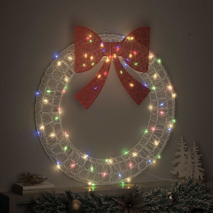 Couronne Vidaxx avec 80 LED multicolores 92 x 92 x 9,5 cm acrylique