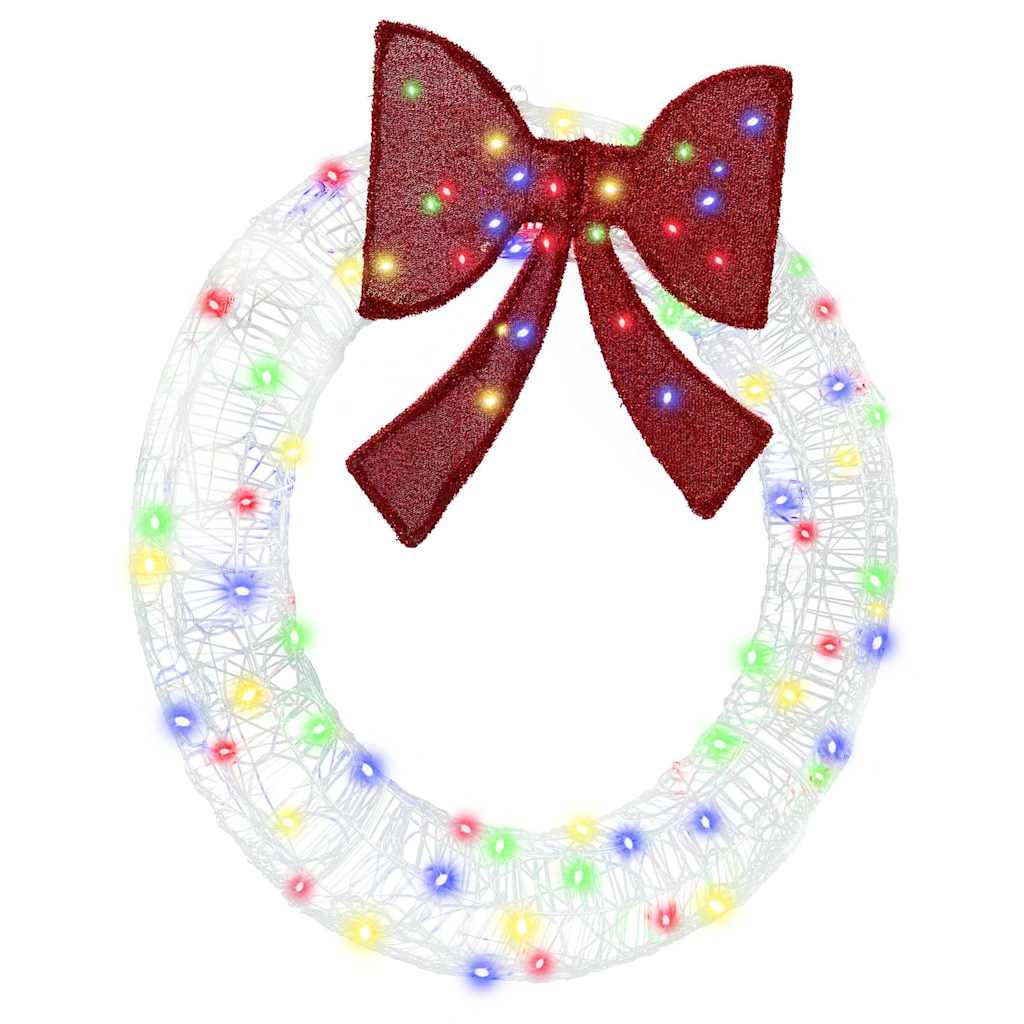 Couronne Vidaxx avec 80 LED multicolores 92 x 92 x 9,5 cm acrylique