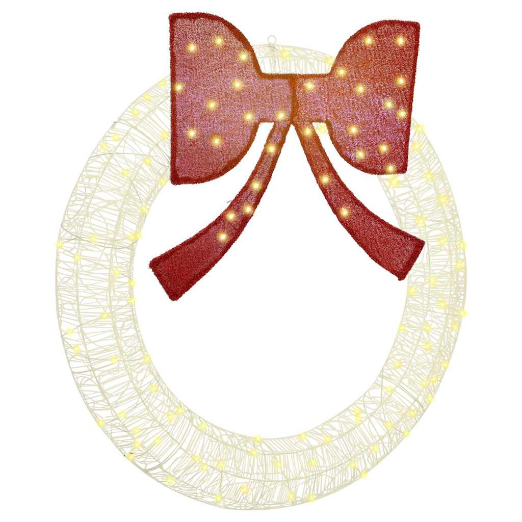 Couronne Vidaxx avec 150 LED blanc chaud 120 cm acrylique