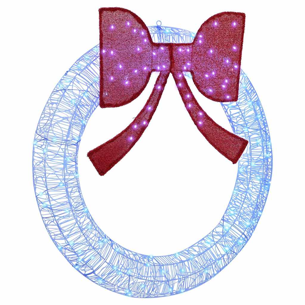 Couronne Vidaxx avec 150 LED bleu 120 cm acrylique