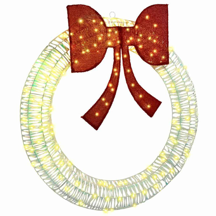 Couronne Vidaxx avec 150 LED blanc chaud 121 x 121 x 10 cm animal
