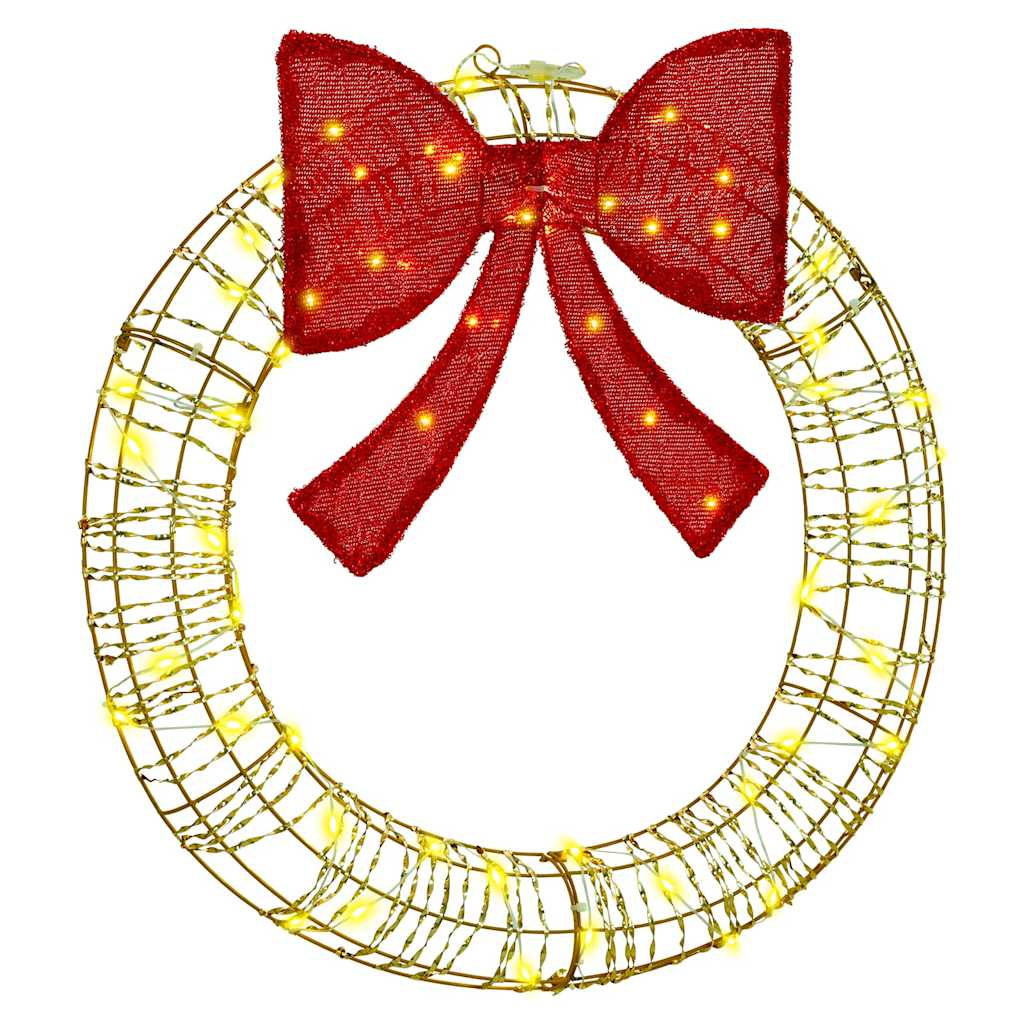 Couronne Vidaxx avec 60 LED blanc chaud 76 x 76 x 8 cm animal