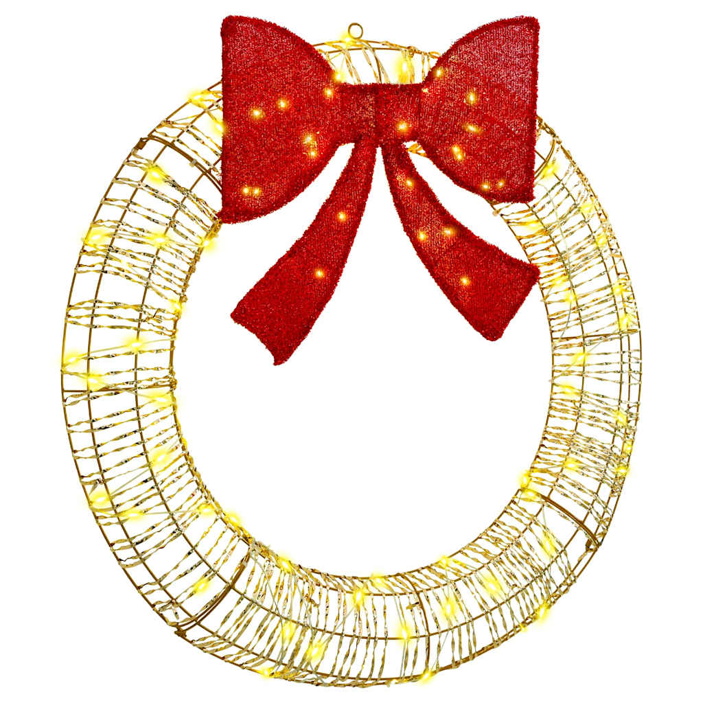 Couronne Vidaxx avec 80 LED blanc chaud 91 x 91 x 9 cm animal