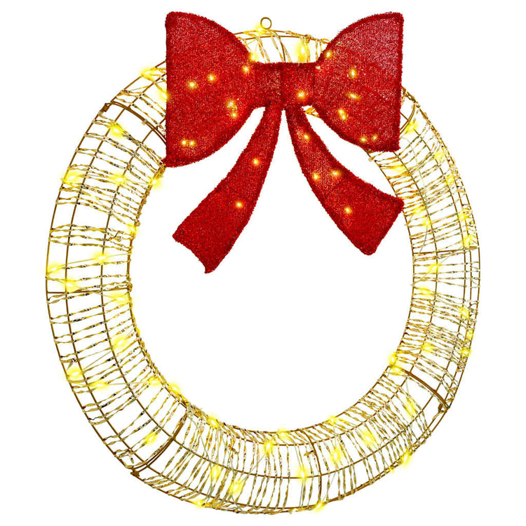 Couronne Vidaxx avec 80 LED blanc chaud 91 x 91 x 9 cm animal