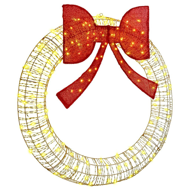 Couronne Vidaxx avec 150 LED blanc chaud 121 x 121 x 10 cm animal