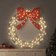 Couronne Vidaxx avec 150 LED blanc chaud 121 x 121 x 10 cm rotin