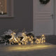 VidaXL LED renne avec 60 LED 3 pcs capuchon blanc chaud
