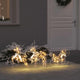 VidaXL LED renne avec 60 LED 3 pcs capuchon blanc chaud