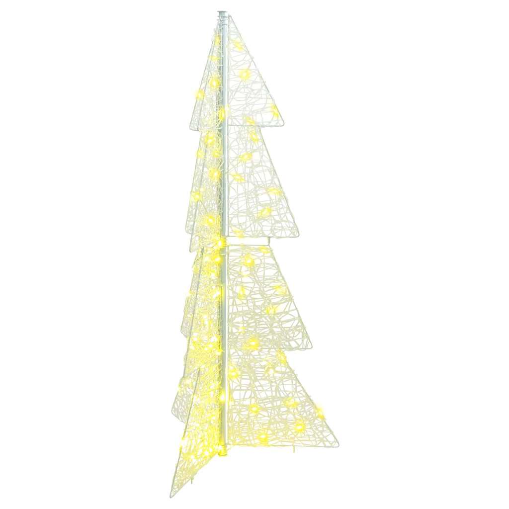 VidaXL Sapin de Noël avec 100 LED blanc chaud 120 cm acrylique