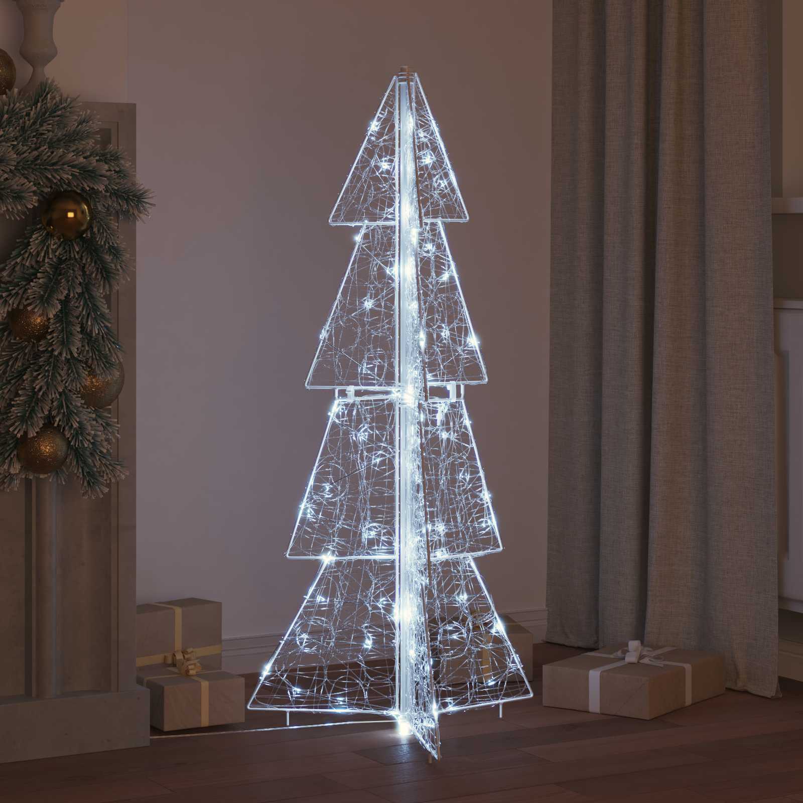 Vidaxx Sapin de Noël avec 100 LED blanc froid 120 cm acrylique