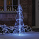VidaXL Sapin de Noël avec 100 LED bleu 120 cm acrylique