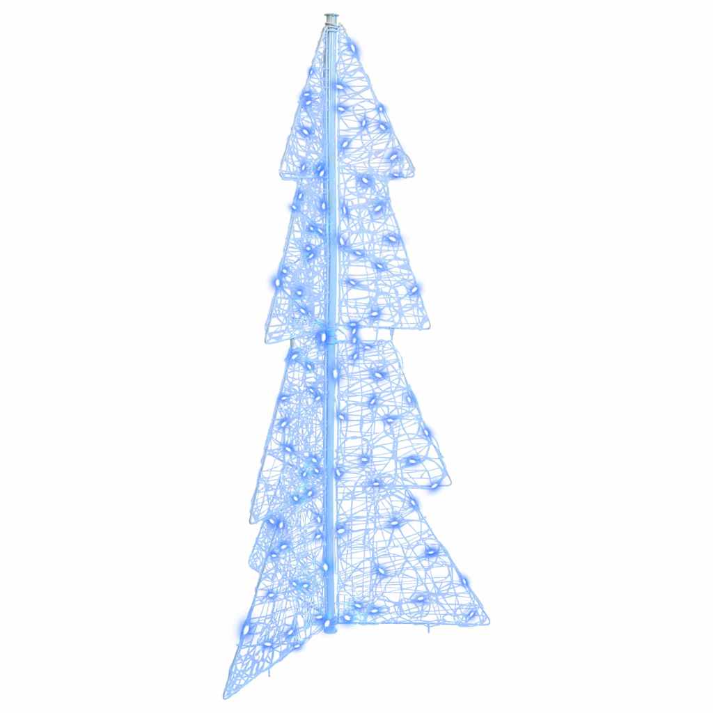 VidaXL Sapin de Noël avec 100 LED bleu 120 cm acrylique