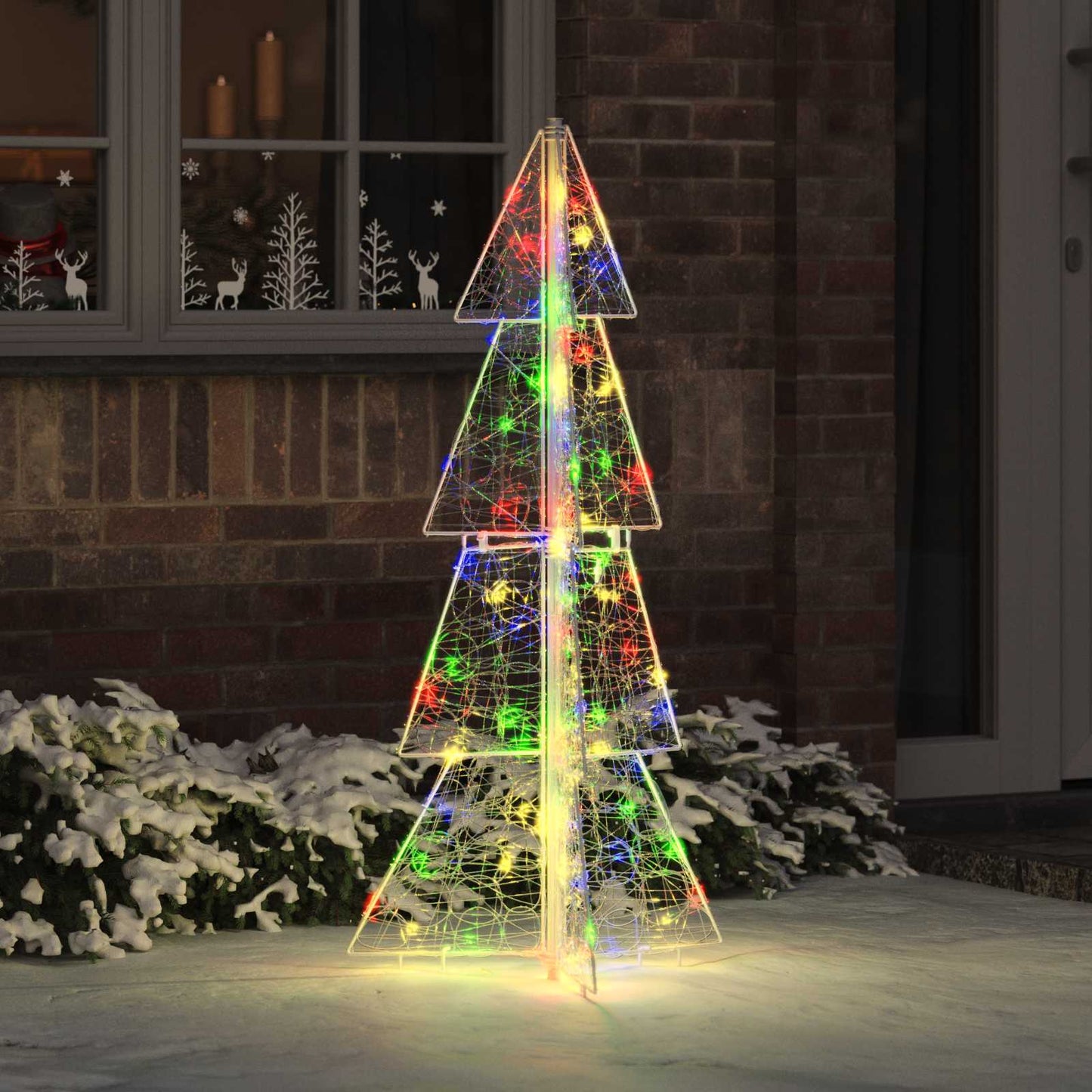 VidaXL Sapin de Noël avec 100 LED multicolores 120 cm acrylique