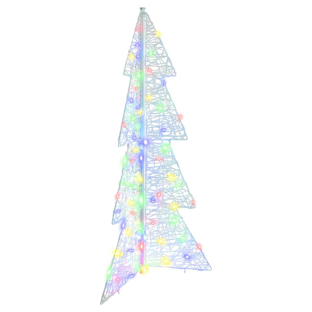 VidaXL Sapin de Noël avec 100 LED multicolores 120 cm acrylique
