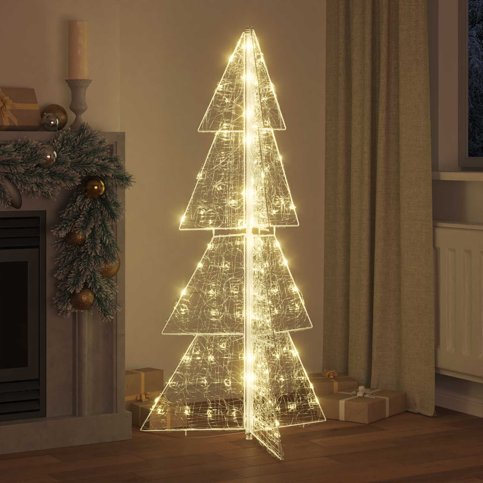 Vidaxx Sapin de Noël avec 160 LED blanc chaud 150 cm acrylique