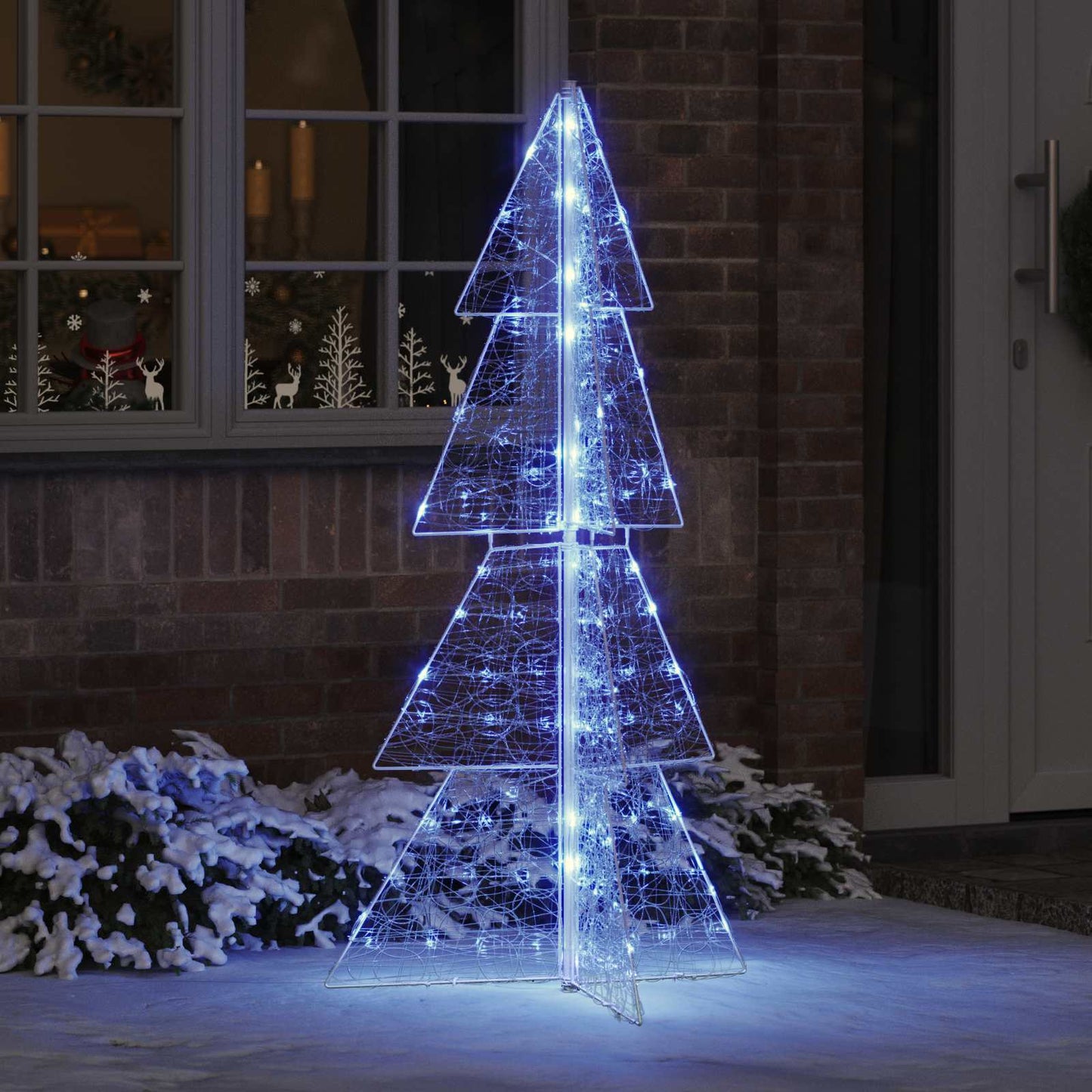 VidaXL Sapin de Noël avec 160 LED bleu 150 cm acrylique