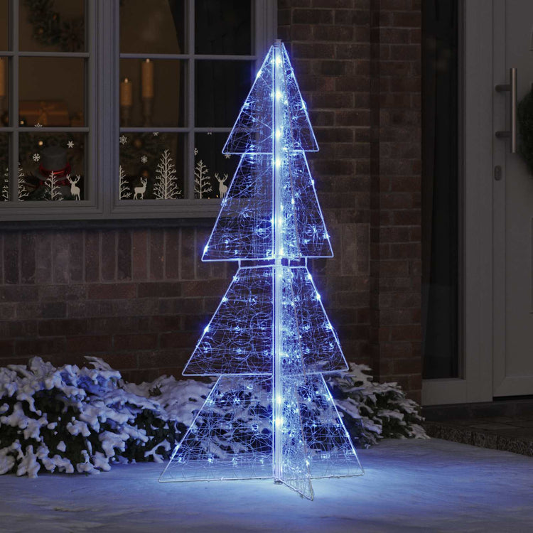 VidaXL Sapin de Noël avec 160 LED bleu 150 cm acrylique