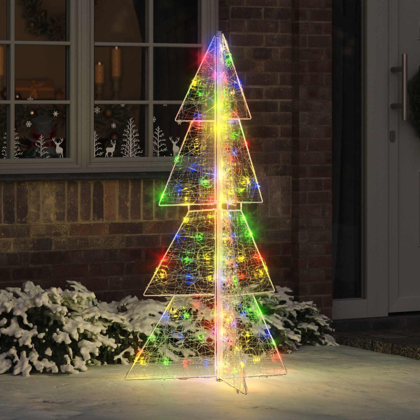 VidaXL Sapin de Noël avec 160 LED multicolore 150 cm acrylique