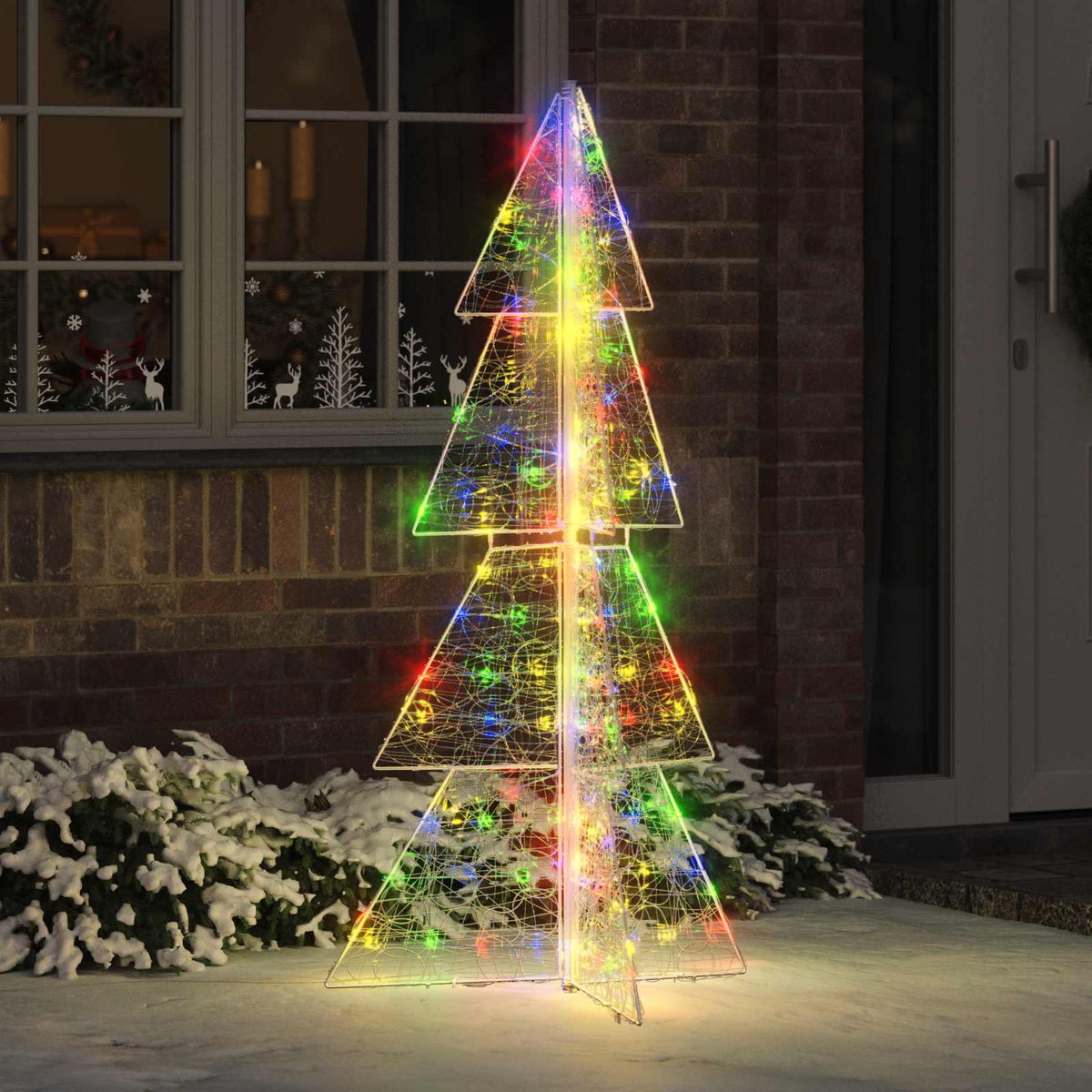 VidaXL Sapin de Noël avec 160 LED multicolore 150 cm acrylique