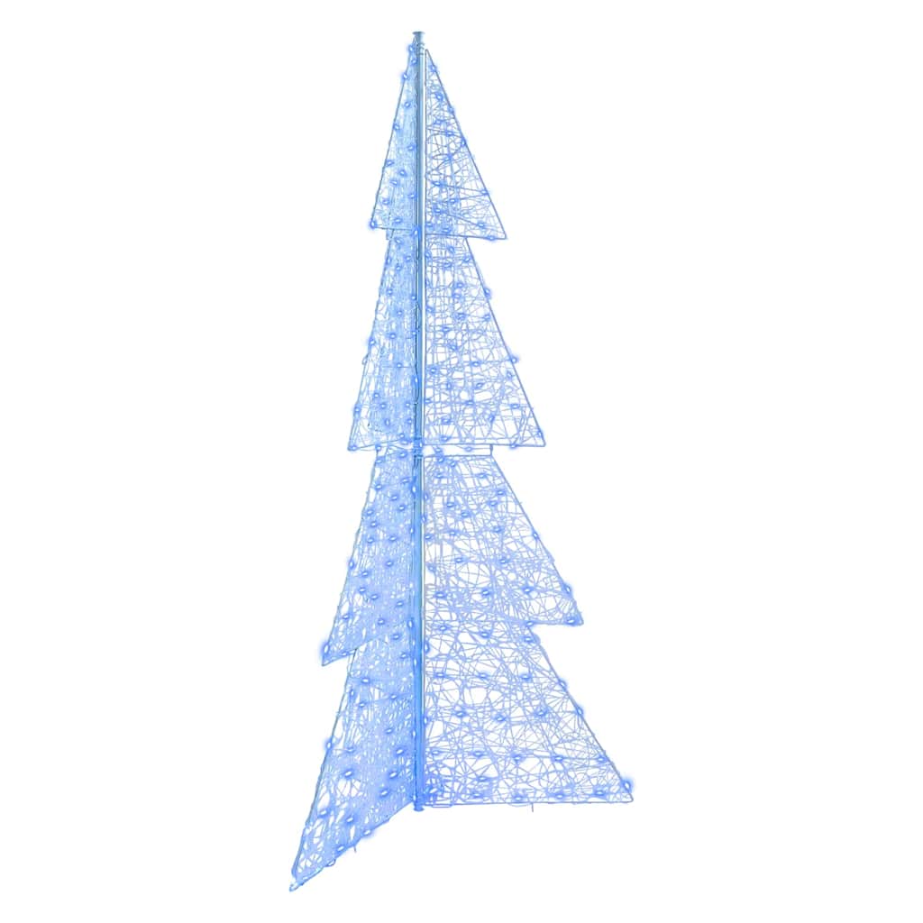 VidaXL Sapin de Noël avec 240 LED bleu 180 cm acrylique