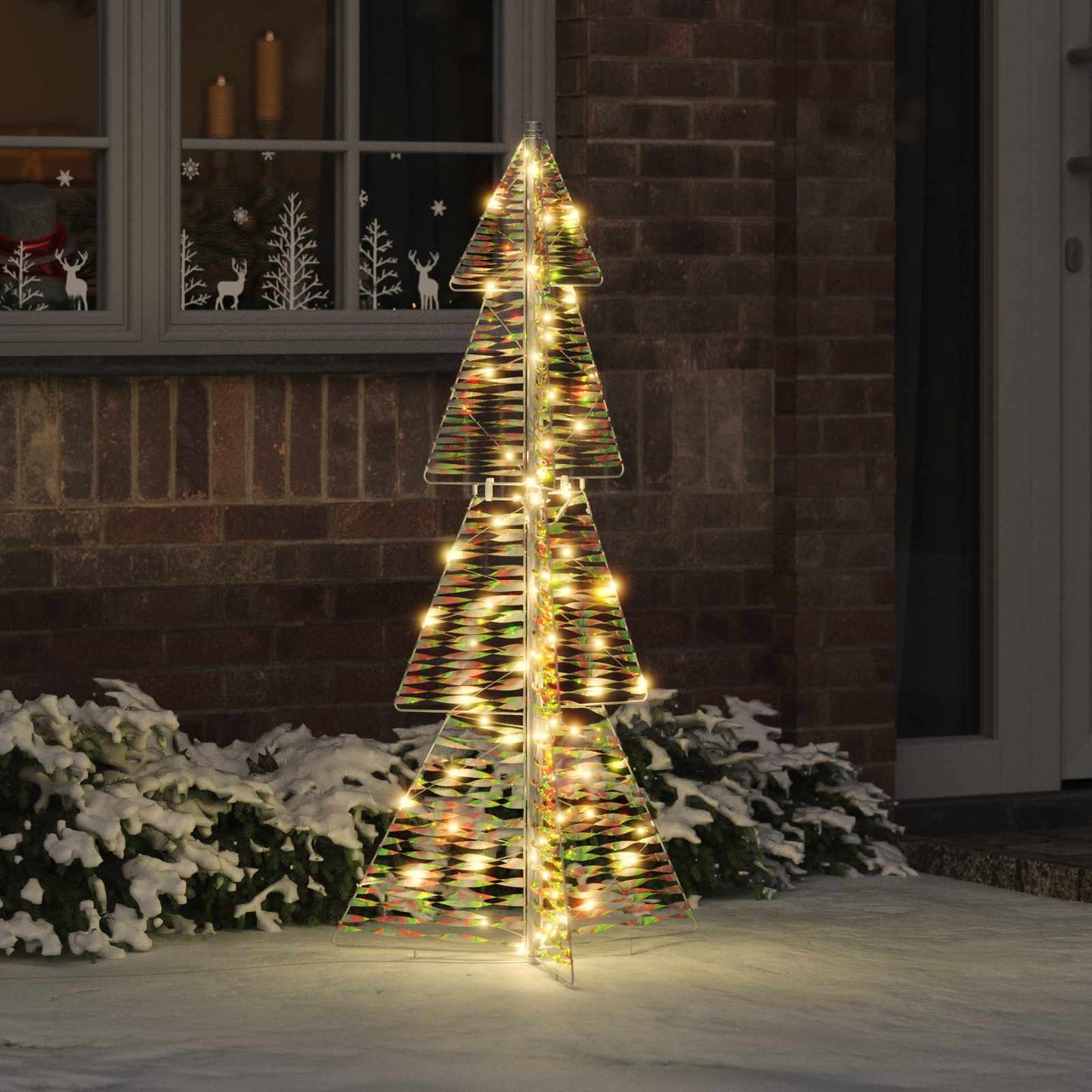 VidaXL Sapin de Noël avec 100 LED blanc chaud 120 cm