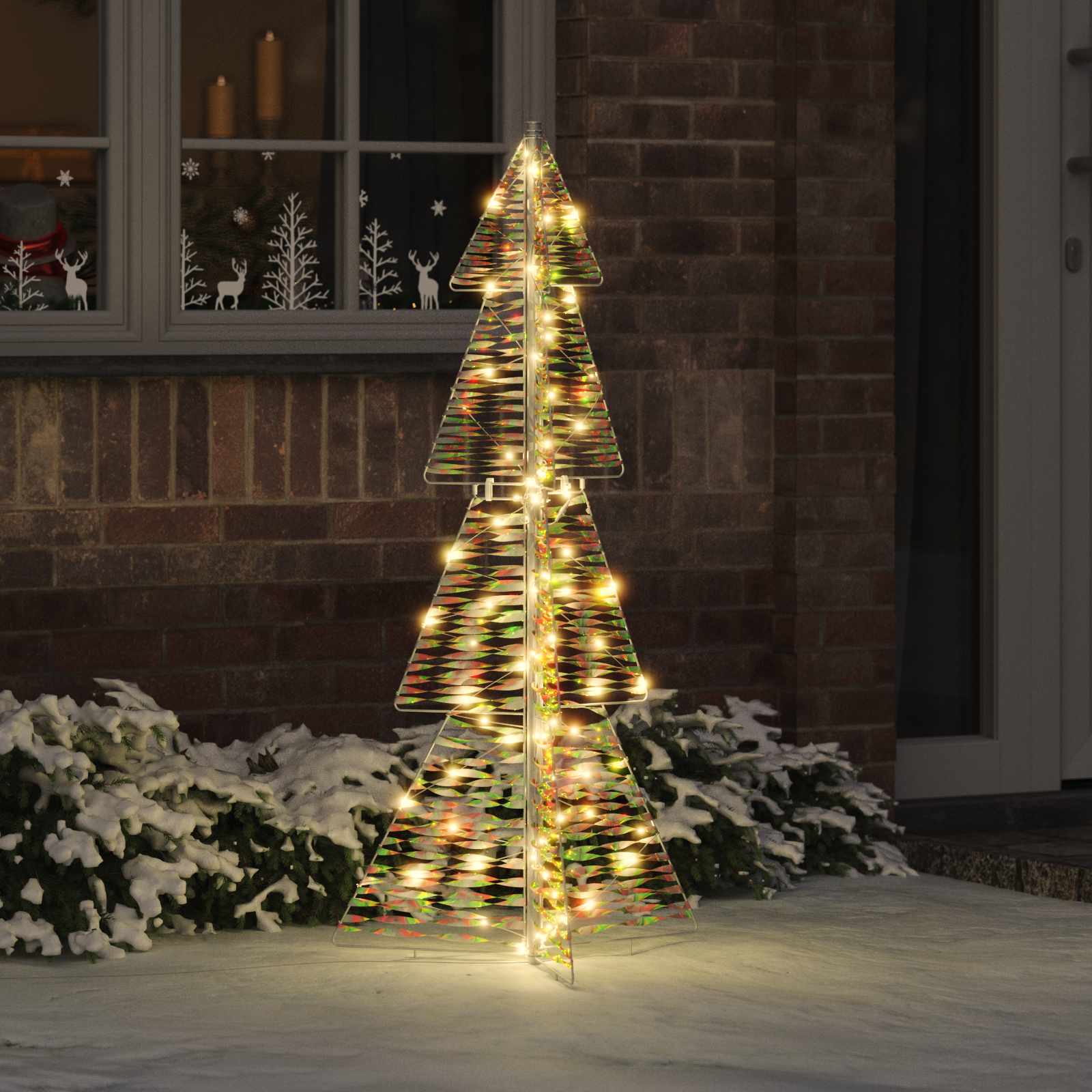 VidaXL Sapin de Noël avec 100 LED blanc chaud 120 cm
