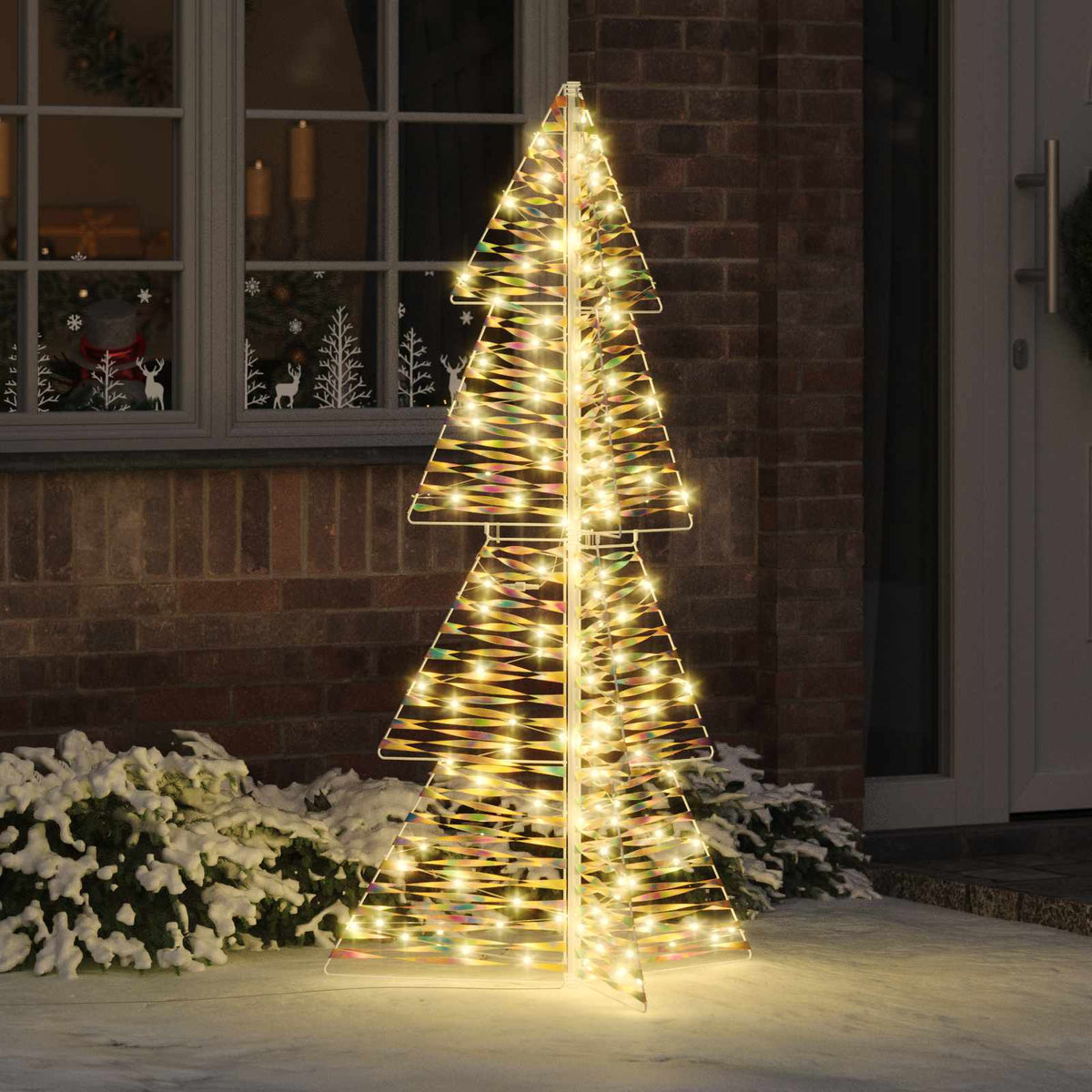 VidaXL Sapin de Noël avec 160 LED blanc chaud 150 cm