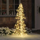 VidaXL Sapin de Noël avec 160 LED blanc chaud 150 cm