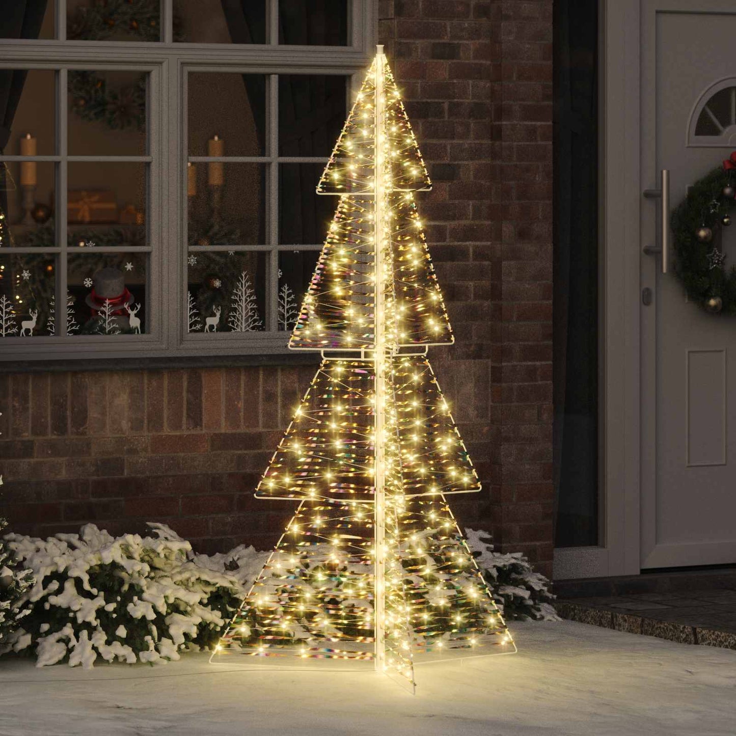 VidaXL Sapin de Noël avec 240 LED blanc chaud 180 cm