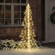 VidaXL Sapin de Noël avec 240 LED blanc chaud 180 cm