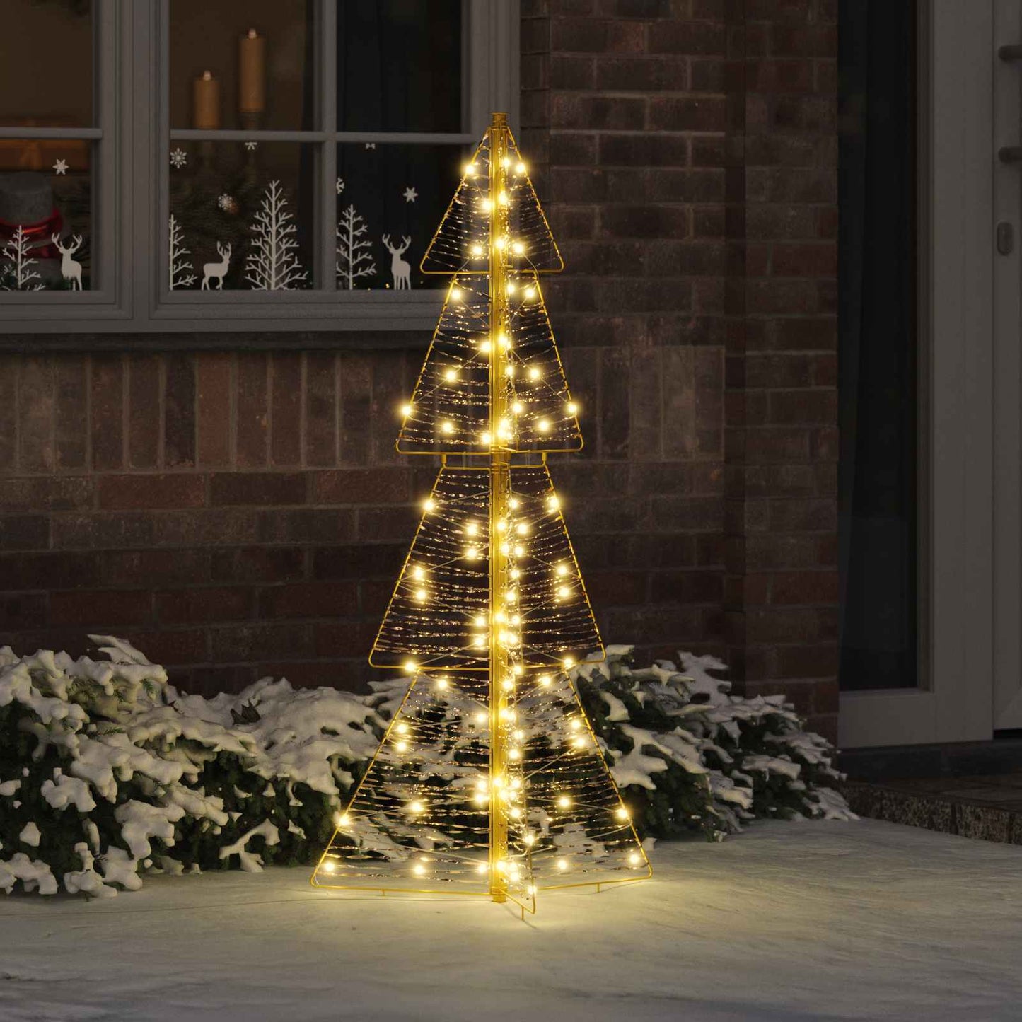 VidaXL Sapin de Noël avec 100 LED blanc chaud 120 cm