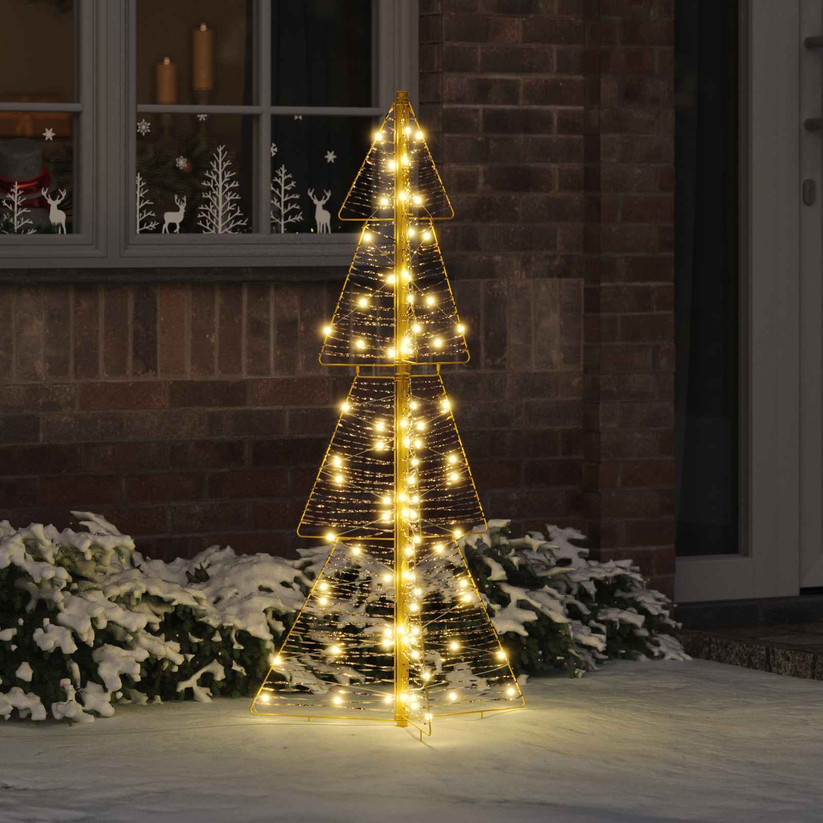 VidaXL Sapin de Noël avec 100 LED blanc chaud 120 cm