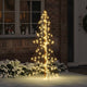 VidaXL Sapin de Noël avec 160 LED blanc chaud 150 cm