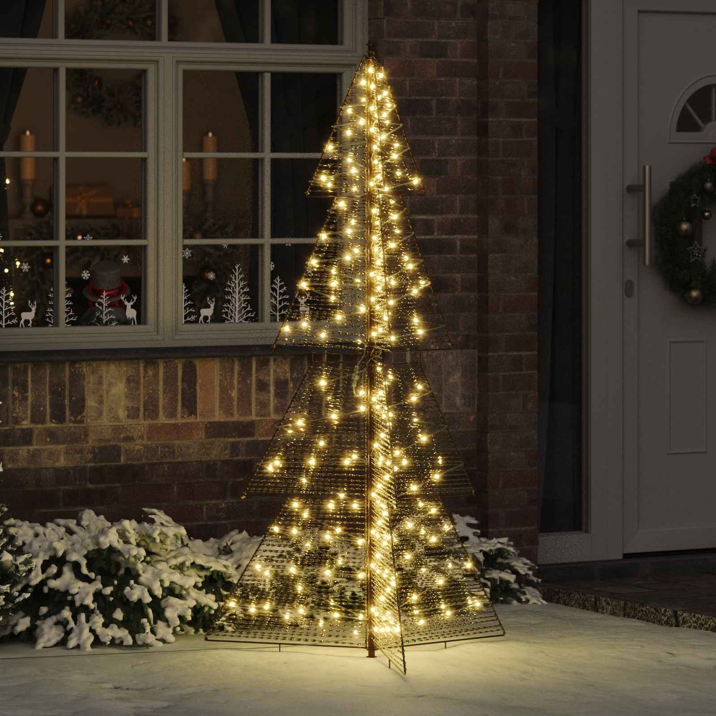 VidaXL Sapin de Noël avec 240 LED blanc chaud 180 cm